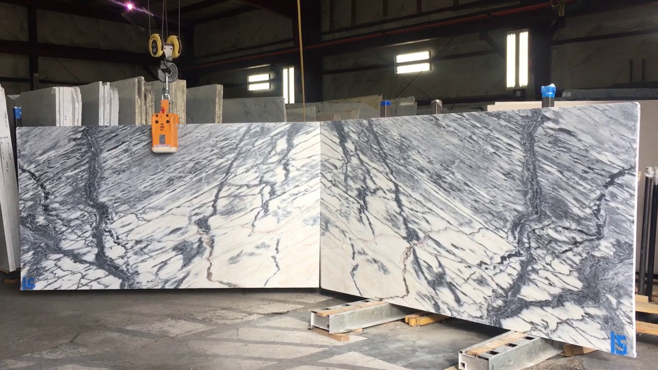 White soapstone bookmatched