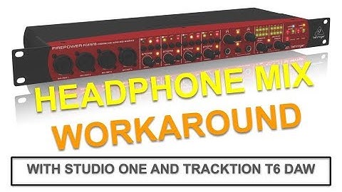 Behringer Firepower FCA1616 Hoofdtelefoon Cue Mix Workaround