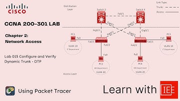 CCNA 200-301 Lab | Chapter 2 Network Access | Lab 015 Configure and Verify Dynamic Trunk - DTP