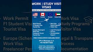 ✈️ WORK | STUDY | VISIT Visas – Trusted Immigration Services 🌍#workvisa #studyabroad