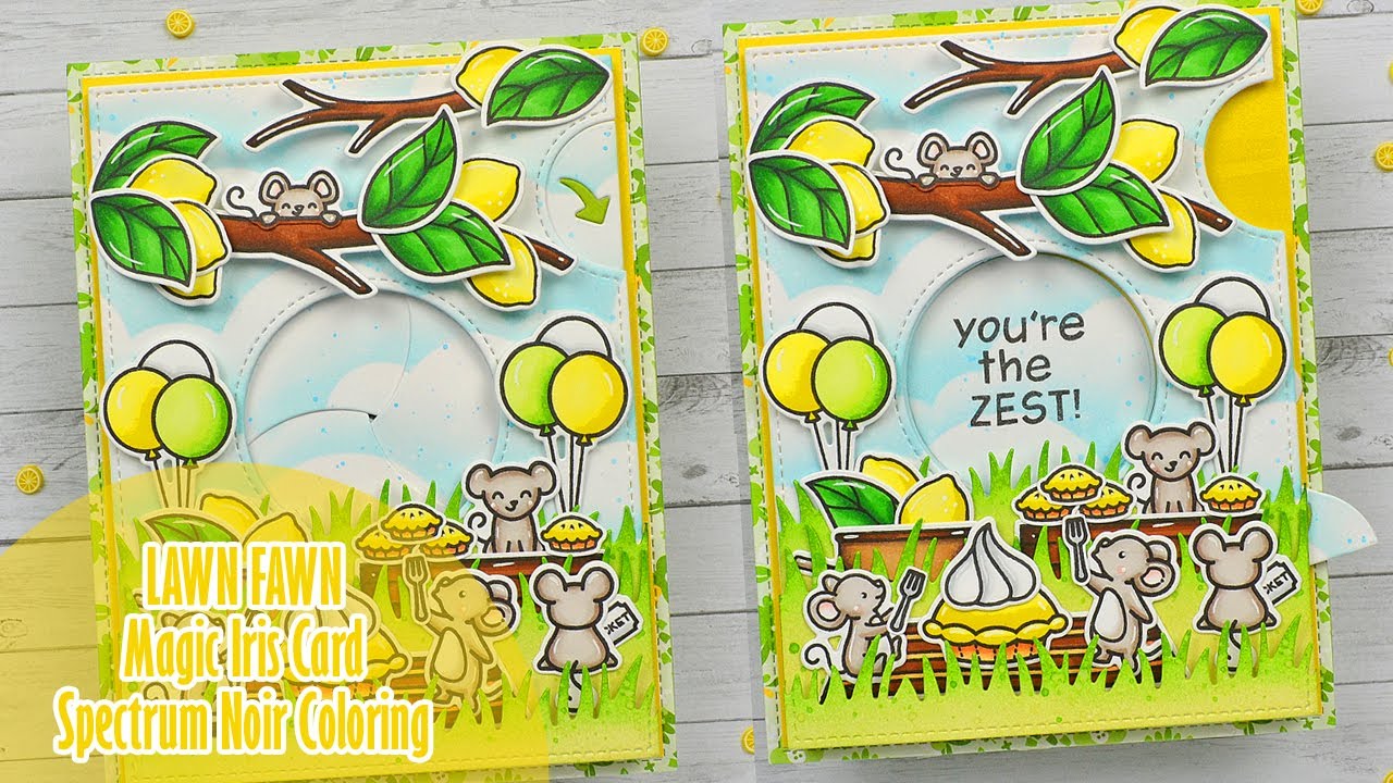 🍋 LAWN FAWN || You're The Zest || Magic Iris Card
