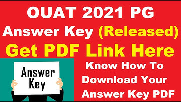 OUAT 2021 Answer Key (Released) - Check How To Download Response Sheet PDF