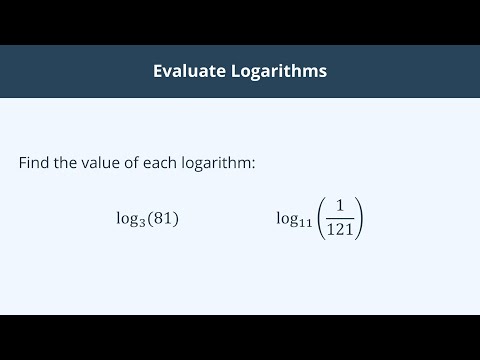 Evaluate Logarithms -