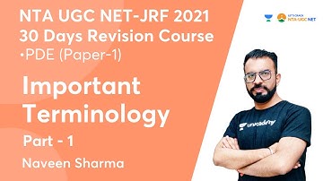 Important Terminology | People Development & Environment | NTA UGC NET-JRF 2021 | Naveen Sharma