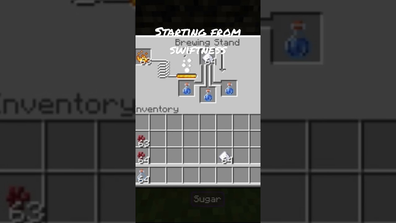 Minecraft brewery #1 - how to make swiftness potion 