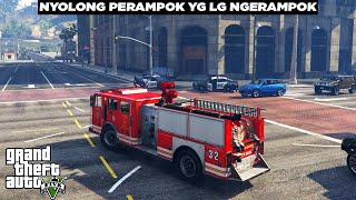 Misi Receh Lagi 😁😁 Pake Mobil Pemadam Biar Polisi Ga Curiga 😅😅GTA V Online Indonesia