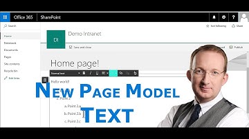SharePoint Online New Page Model - Text Web Part