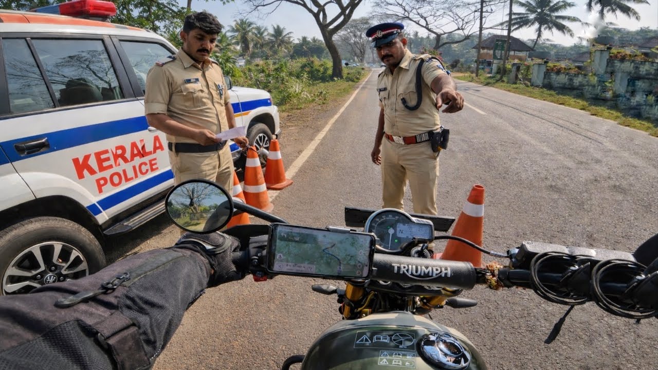 Kerala POLICE Stopped Me & FINED Me😳| HYDERABAD TO KERALA | Episode 04 | Triumph Scrambler 400X 