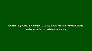 what is the meaning of readme