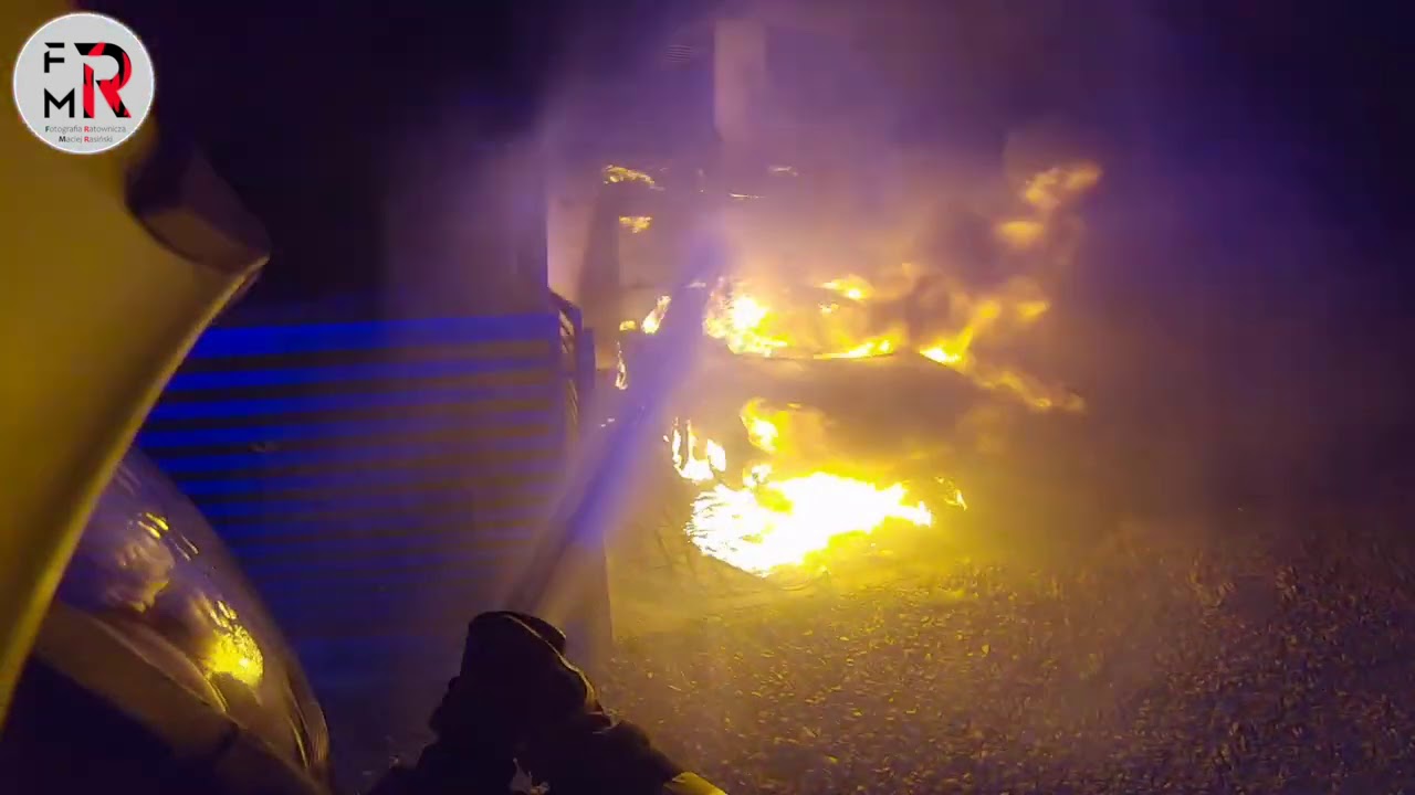 329/2020 Duchnice Lustrzana Pożar samochodu oraz domu jednorodzinnego.