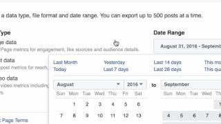 Facebook Insights Export Tutorial