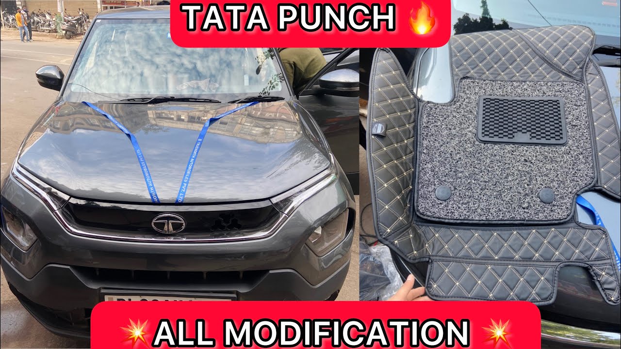 New Tata Punch modified🔥 punch accessories and modification💥 In Karol Bagh