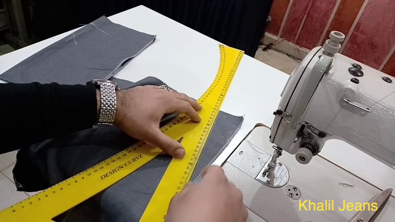 طريقة عمل جيب البنطلون الأمامي