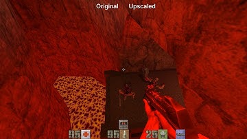 Quake 2 Neural Upscale - Original vs Upscaled comparison