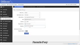 Log2space v8.0 - How to do top-up of franchisee / distributor