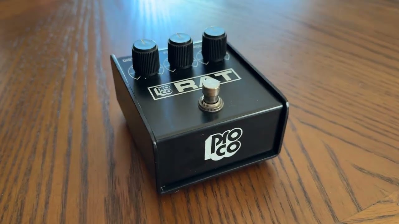 What does a vintage '86 small box Rat pedal look like? Pro-co RAT