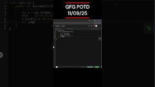 Minimum Jumps | GFG POTD | 11/09/2025 #coding #gfg #potd #java