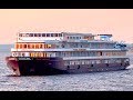 Russian comfortable Cruise ship General Lavrinenkov Floats on Waves Volga River
