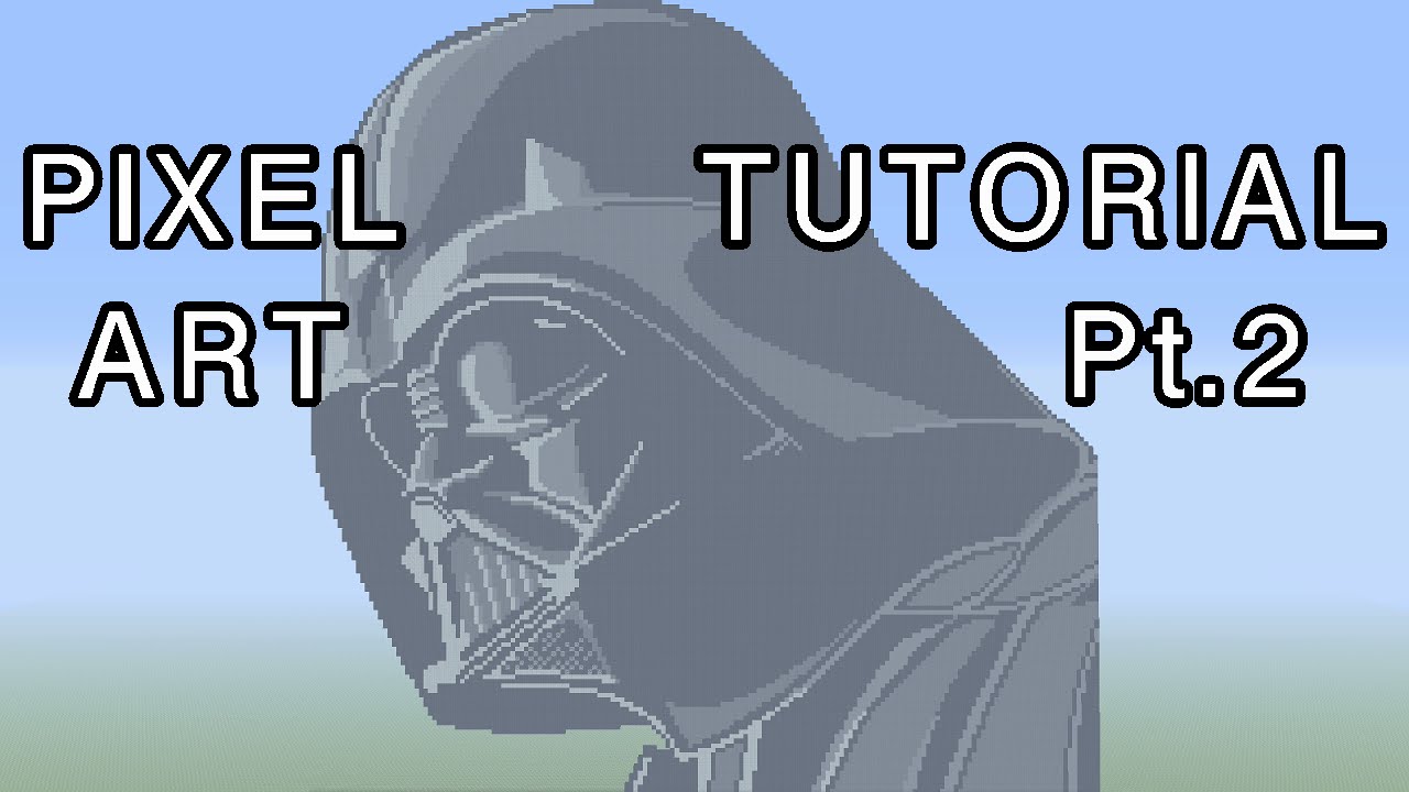 Minecraft Pixel Art Tutorial - Darth Vader (Star Wars) Part 2