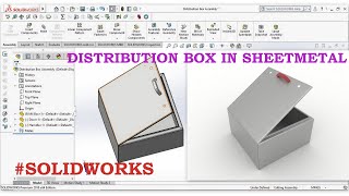 SolidWorks Tutorial Design Distribution Box In Sheetmetal / Electrical Distribution Box #Skytech