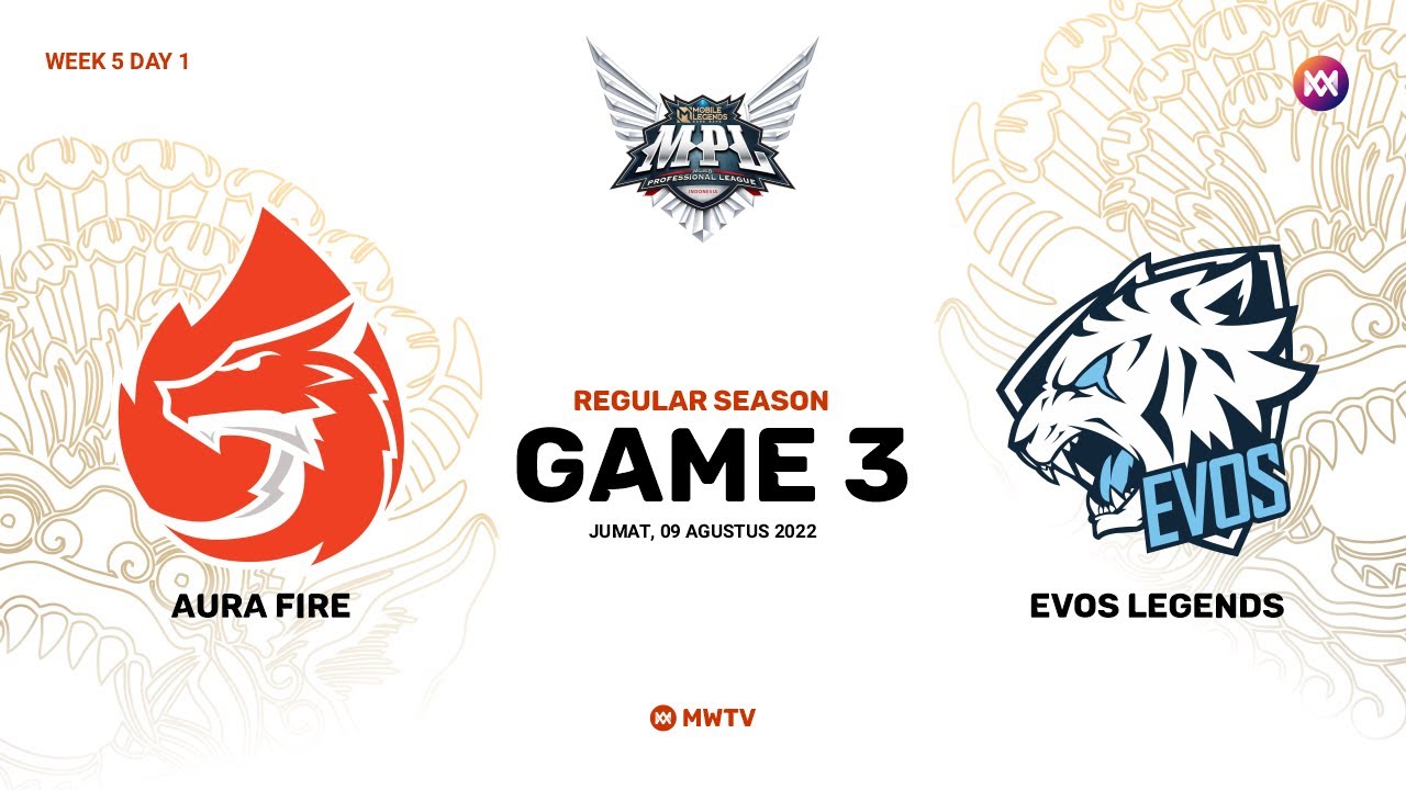 Aura Fire VS Evos Legends Game 3 MPL ID S10 | AURA vs EVOS S10 Game 3