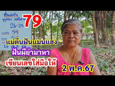 79 แม่ต้นฝันแม่นแฮง ฝันผีย่า มาเขียนเลขใส่มือให้ 2/5/67