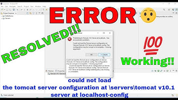 TOMCAT ERROR RESOLVED:could not load the tomcat server configuration at \servers\tomcat v10.1 server