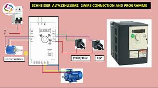 Schneider electric ATV12 VFD connection and programming.  #schniderelectric