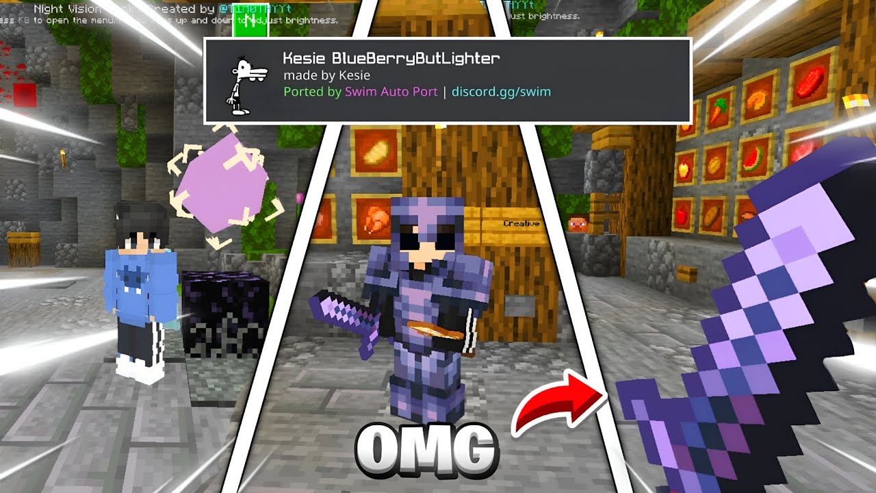 PURPLE THEMED PVP TEXTURE PACK FOR MCPE 1.21+🔥 | Minecraft | - YouTube