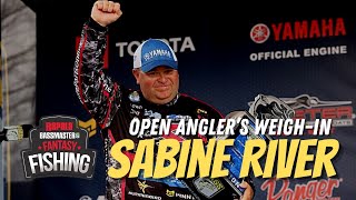 Bassmaster Fantasy Fishing: Open Angler's Weigh-In on Bassmaster Elite Series: Sabine River 2021
