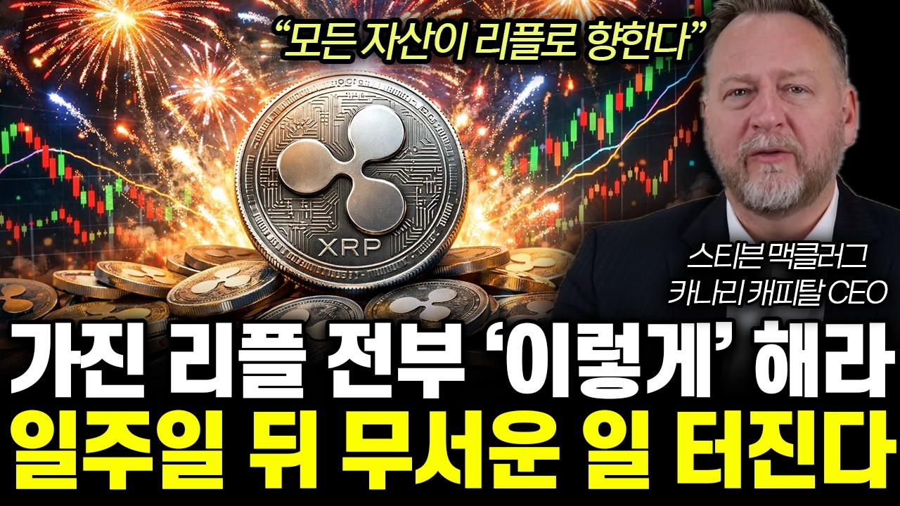 “모든 자산이 리플로 향한다” 리플 딱 ‘이만큼’만 모으세요. 앞으로 평생 돈 걱정 끝납니다 | 스티븐 맥클러그 카나리 캐피탈 CEO 통합2부