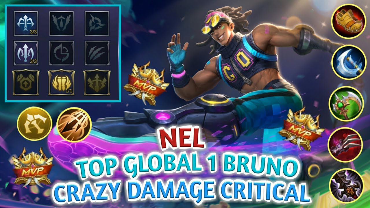 Bruno Rework Pedes Banget. Gameplay by NEL Top Global 1 Bruno | S13 | Mobile Legends : Bang Bang!