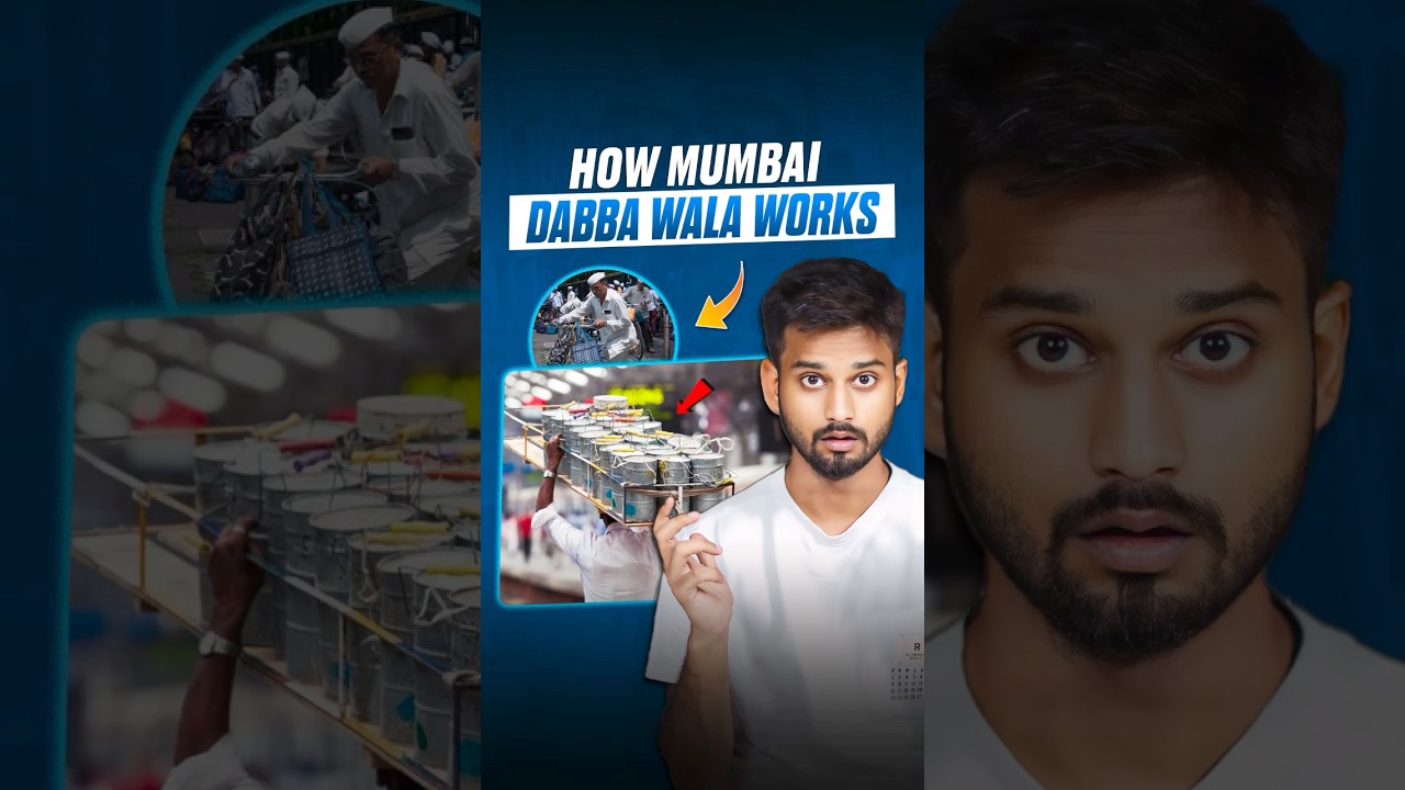 HOW MUMBAI DABBA WALA WORKS 🤔 #shortsvideo #shorts #tiffinservice #dabbawala #business #mumbailife