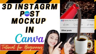 How to make a STUNNING 3D Instagram Post Mockup with Canva (For Beginners) | #shorts screenshot 5