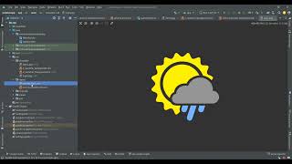 weather application using Android studio software screenshot 2