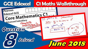 Edexcel GCE Maths | C1 June 2018 | Question 8 Walkthrough (Parallel Lines)