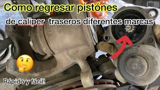 Como regresar pistones de caliper traseros con motor automático (rápido y fácil) 🤔