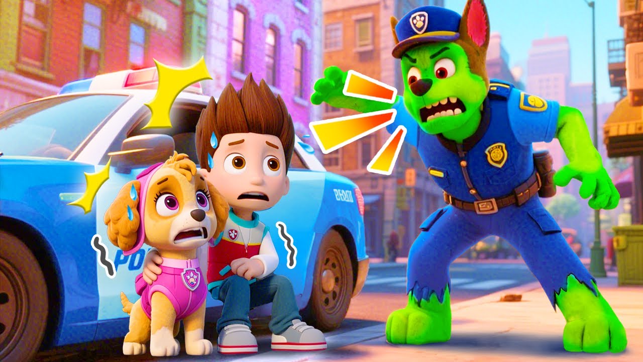 ¡CHASE Gigante Se Convirtió en Zombi! ¡Ryder, Por Favor Ayuda a Skye! | Animación 3D de PAW Patrol