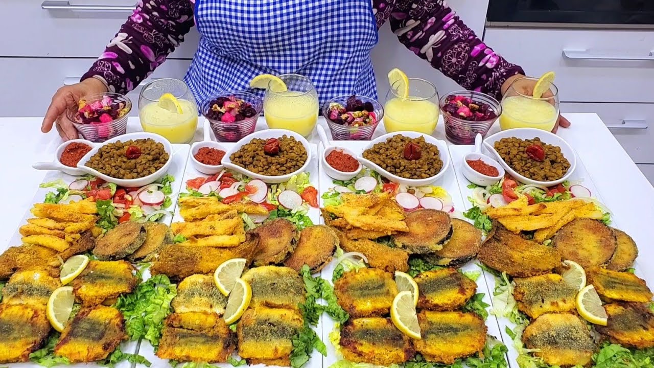 غتولي مدمنة عليه‼️😱حوت مشوية في الفرن بخلطة سحرية مع العدس والعصير وتحلية جربيهم و ردي عليا الخبار