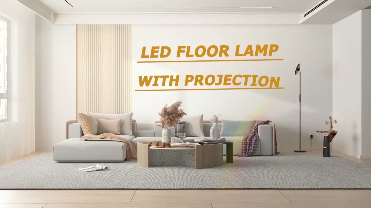 LED FLOOR LAMP WITH PROJECTION-RGBTW tunable+projection