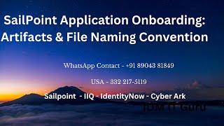 Sailpoint application onboarding Artifacts deployment