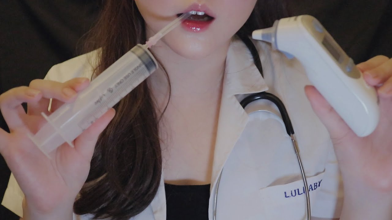 ASMR Doctor Stuff Thermometer test Injection Syringe (No Talking
