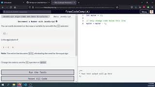 Day 16 Jan21 FreeCodeCamp Decrement A Number With Javascript Wealth