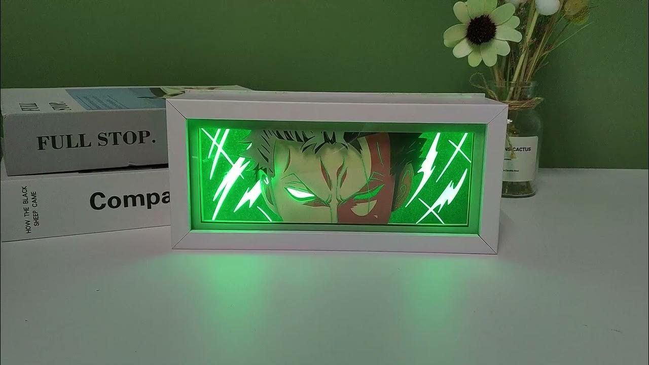 Roronoa Zoro ロロノア・ゾロ Laser Cut Paper Sheets Paper Light Box Led Lighted