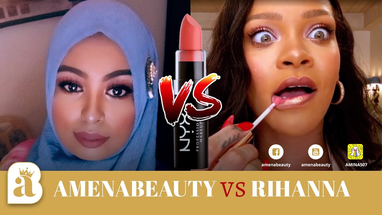 Amenabeauty VS Rihanna Vogue Speed Makeup
