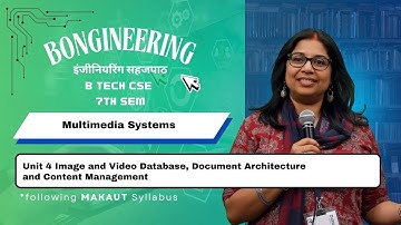 CSE 7th Sem|Multimedia Systems |Unit 4 Image & Video Database, Document Architecture|IN Hindi