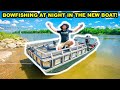 NIGHT-TIME BOWFISHING with My New GIANT Boat for the FIRST TIME!!!