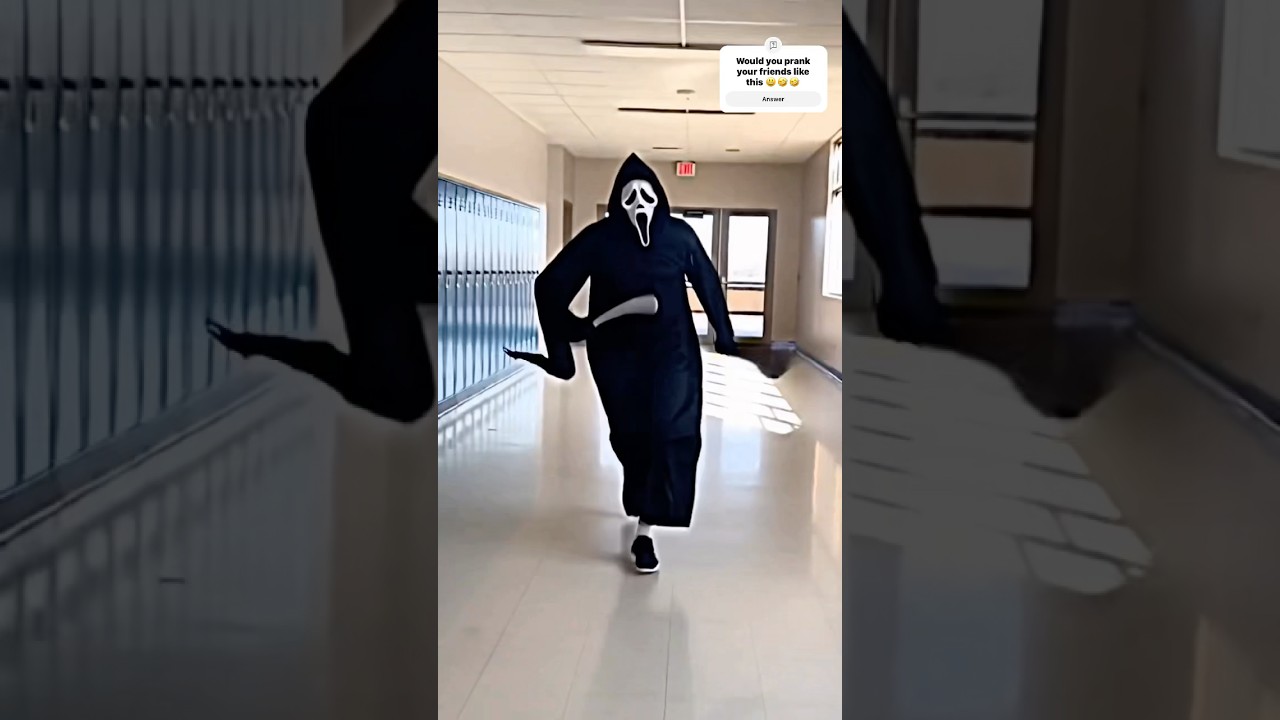 WE PRANKED COLLEGE STUDENTS#funny #college #funnyshorts #halloween #scream #ghostface #prank#pranks