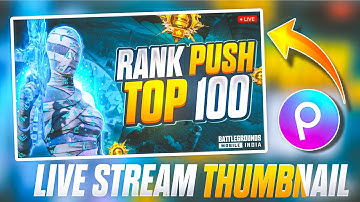 Make This Amazing BGMI/PUBG RANK PUSH Thumbnail in PicsArt 🔥  Easiest RANK PUSH Thumbnail