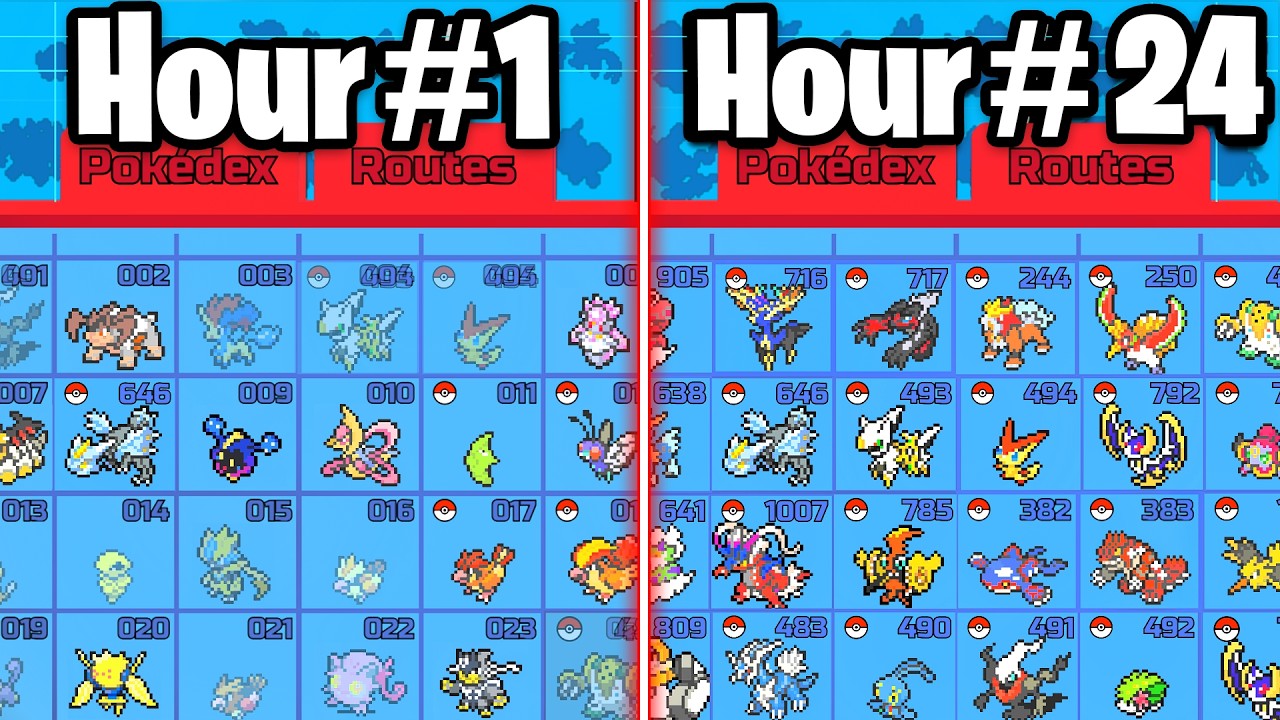 Catching EVERY Legendary Pokemon in 24 Hours (Pokemon Brick Bronze)